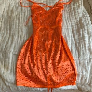 orange windsor dress